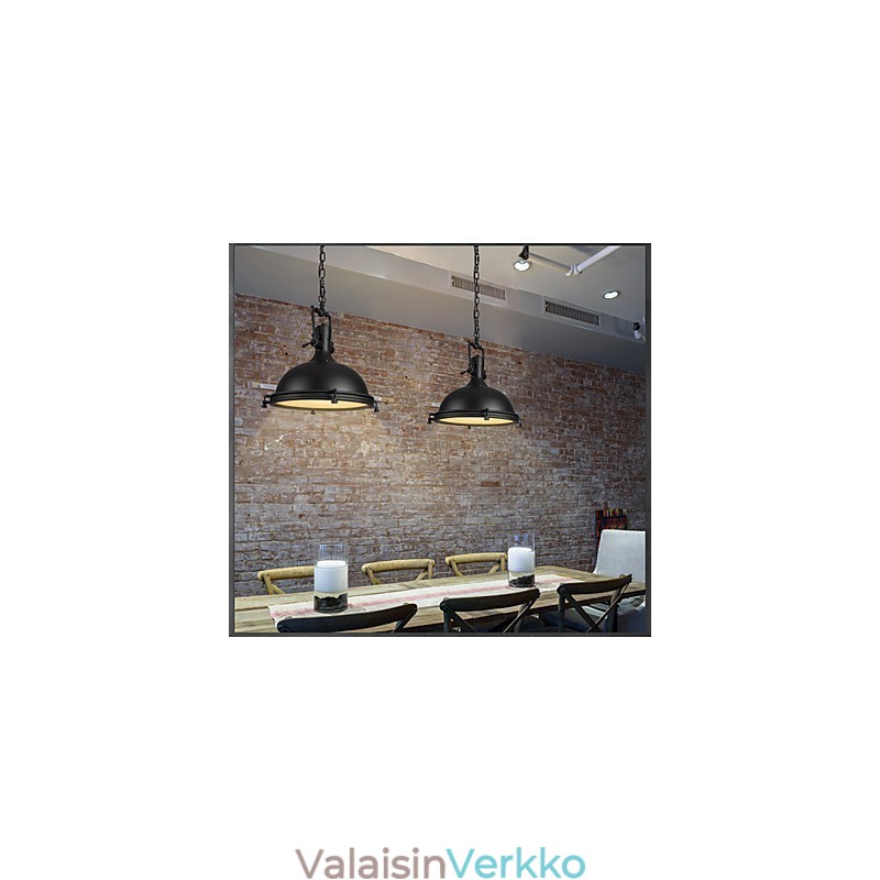 Teollinen yksittäinen riippuvalaisin Koristele loft-tyylistä vintage-metallivaloa