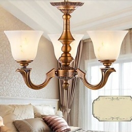 European Style Chandelier Täyskuparinen valaisin Marmorilamput