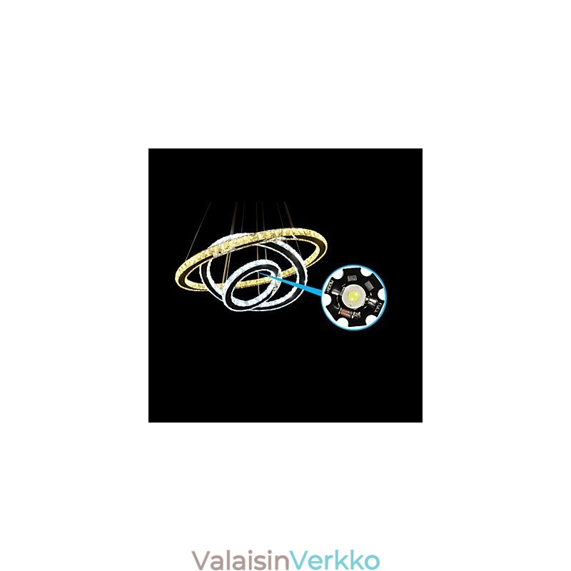 Himmennettävät pyöreät kattokruunuvalaisimet K9-kristallilla lämmin ja viileä valkoinen kaukosäätimellä