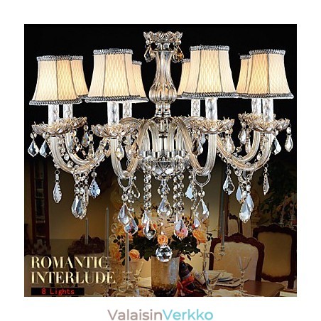 Suuri kristallikruunu 8 Arms Luxury Crystal Light Muotikattokruunu Crystal Light Suuri kristallikruunu 8 Arms Luxury Crystal Light Muotikattokruunu Crystal Light