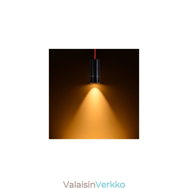 1 Light Mini riippuvalaisin musta eloksoitu alumiinilla
