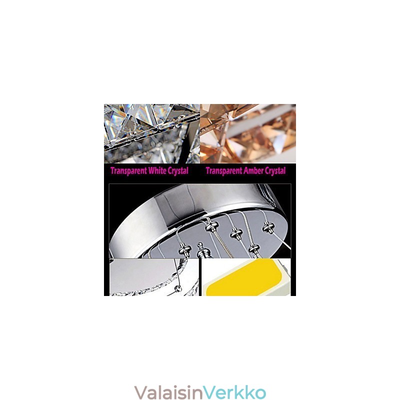 Riippuvalaisimet Kattokruunu Valo Läpinäkyvä TAI Keltainen K9 Kristalli Kaksoissydämen muotoiset Kattolamput Valot