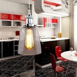 Moderni Chrome Glass Vintage Industrial Retro Fitting Edison Riippuvalaisin Cafe Porch Light