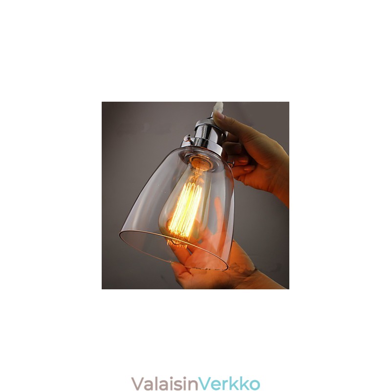 Moderni Chrome Glass Vintage Industrial Retro Fitting Edison Riippuvalaisin Cafe Porch Light