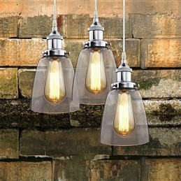 Moderni Chrome Glass Vintage Industrial Retro Fitting Edison Riippuvalaisin Cafe Porch Light