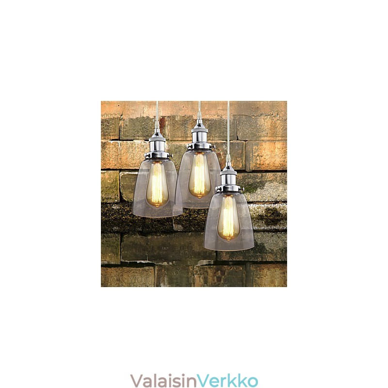 Moderni Chrome Glass Vintage Industrial Retro Fitting Edison Riippuvalaisin Cafe Porch Light