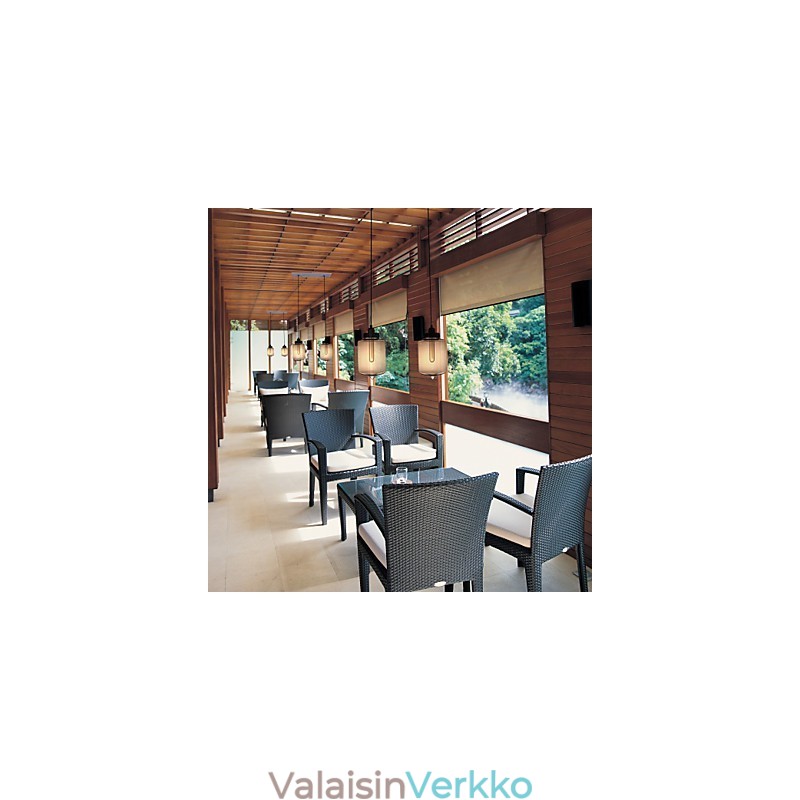 Moderni lasiriippuvalaisin 2 valolla läpinäkyvässä pullossa