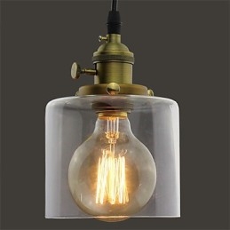 Lasi Brass Retro Vintage Industrial ART Cafe Autotallin riippuvalaisin