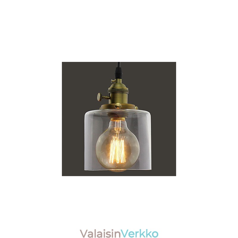Lasi Brass Retro Vintage Industrial ART Cafe Autotallin riippuvalaisin