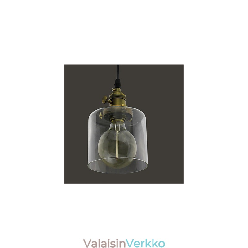 Lasi Brass Retro Vintage Industrial ART Cafe Autotallin riippuvalaisin
