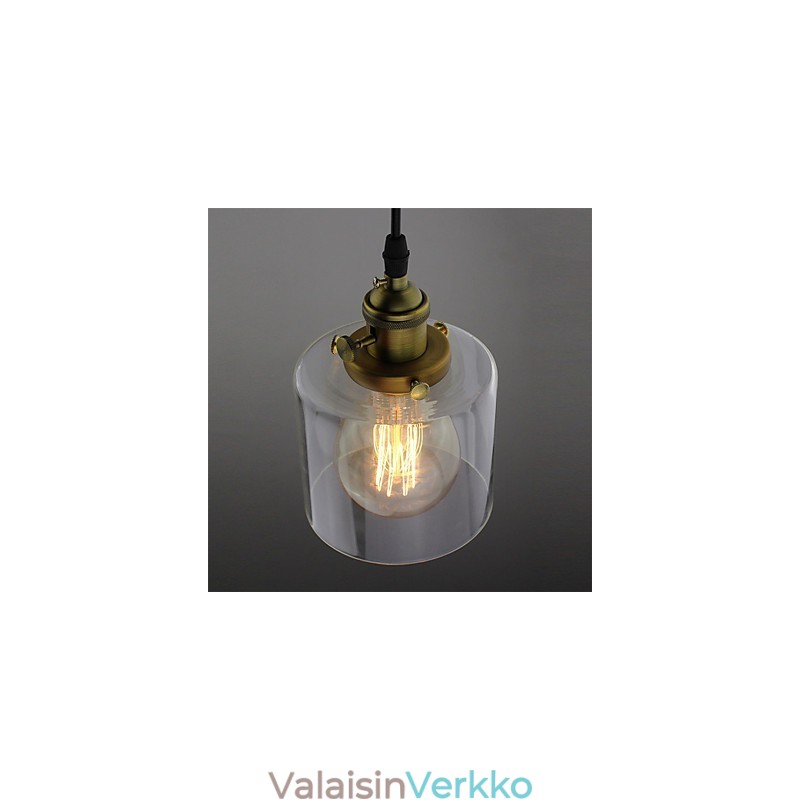 Lasi Brass Retro Vintage Industrial ART Cafe Autotallin riippuvalaisin