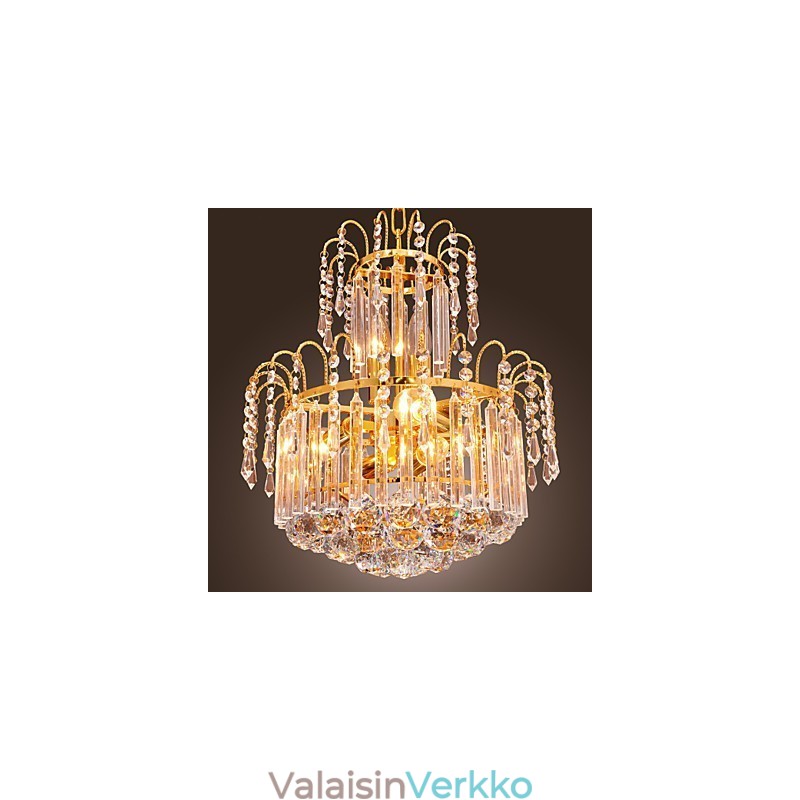 Ylellinen kristallikruunu 7 valolla