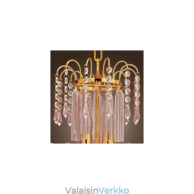 Ylellinen kristallikruunu 7 valolla