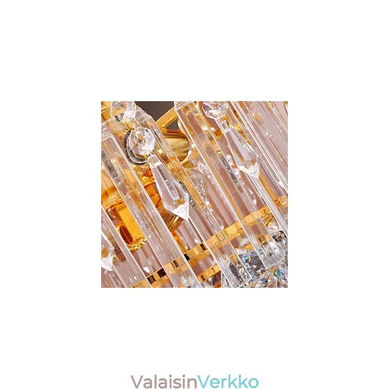 Ylellinen kristallikruunu 7 valolla