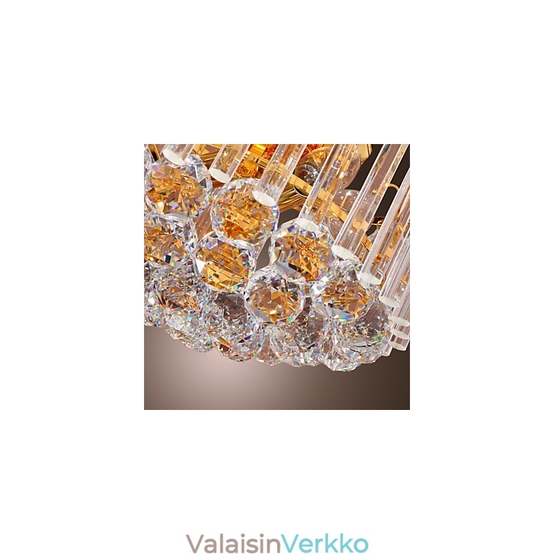 Ylellinen kristallikruunu 7 valolla