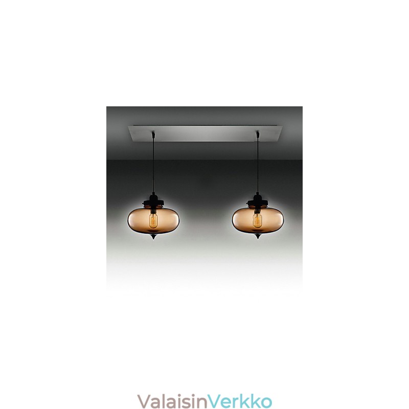 Moderni läpinäkyvä lasiriippuvalaisin kahdella kuplasuunnittelulla