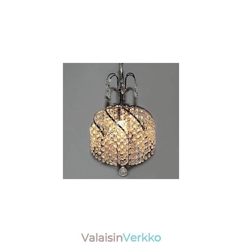 Tyylikäs kristalliriippuvalaisin 1 valolla