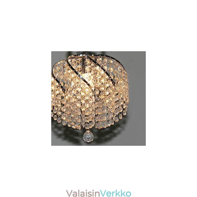 Tyylikäs kristalliriippuvalaisin 1 valolla