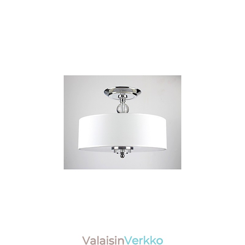 Tyylikäs kristalli uppoteline, jossa 6 valoa sylinterivarjossa
