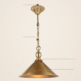 Pure Brass Pendant Light Mini Style Perinteinen Classic Metal