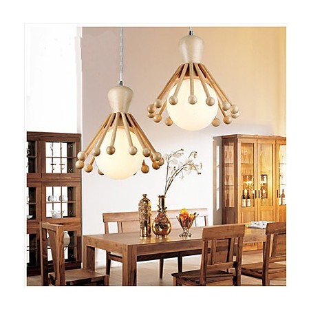 Puutarhakruunu Yksinkertainen pohjoismainen puinen kattokruunu 2