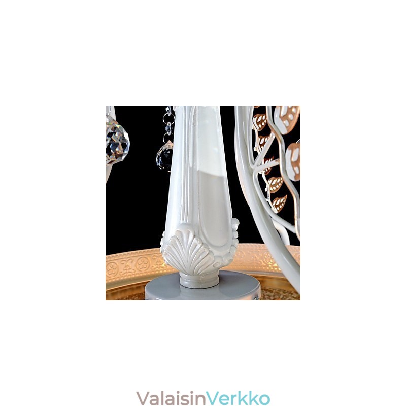 Valkoinen riipus Kaksi valoa kuvio lasivarjostin Käsin kullattu eurooppalainen retroklassikko