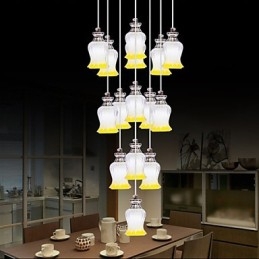 Ravintola 15 Head of Modern Simple Crystal Pendant Riipus