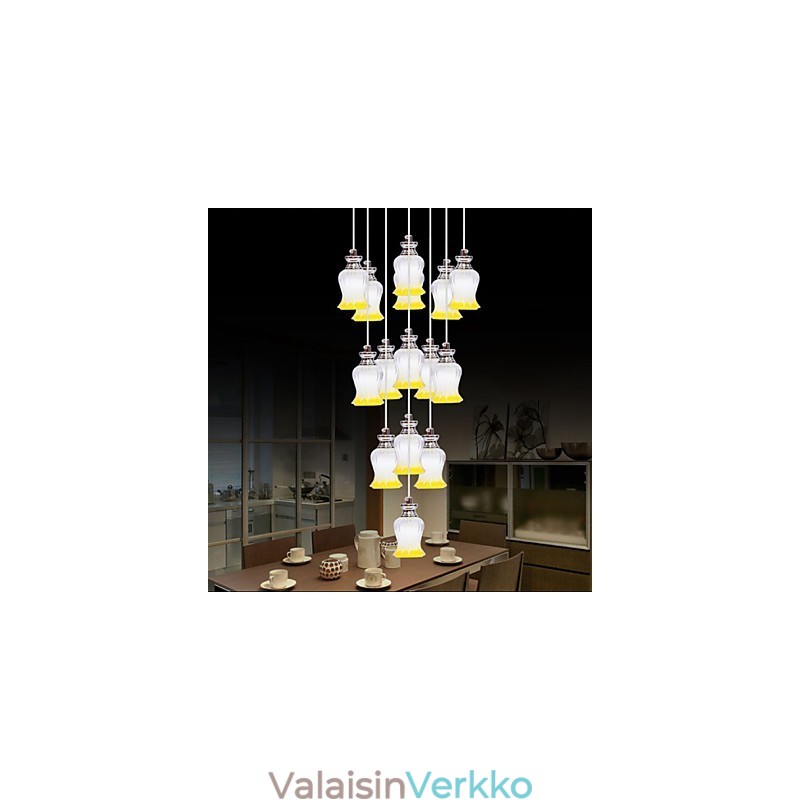 Ravintola 15 Head of Modern Simple Crystal Pendant Riipus