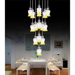 Ravintola 15 Head of Modern Simple Crystal Pendant Riipus
