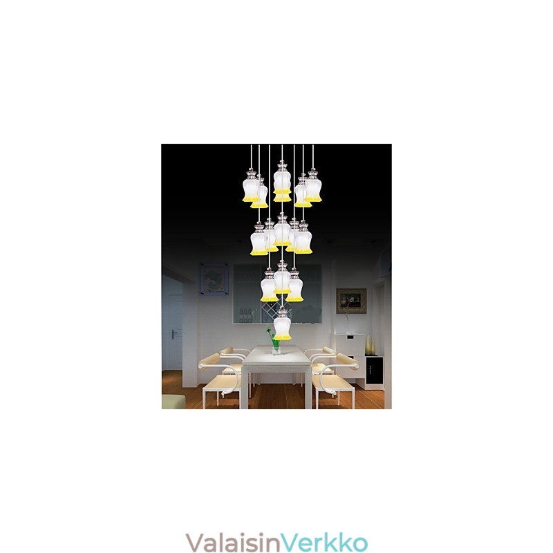 Ravintola 15 Head of Modern Simple Crystal Pendant Riipus