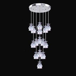 Ravintola 15 Head of Modern Simple Crystal Pendant Riipus