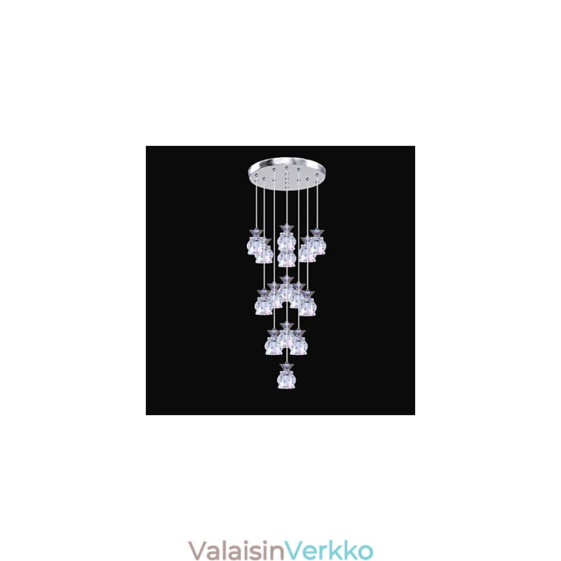 Ravintola 15 Head of Modern Simple Crystal Pendant Riipus