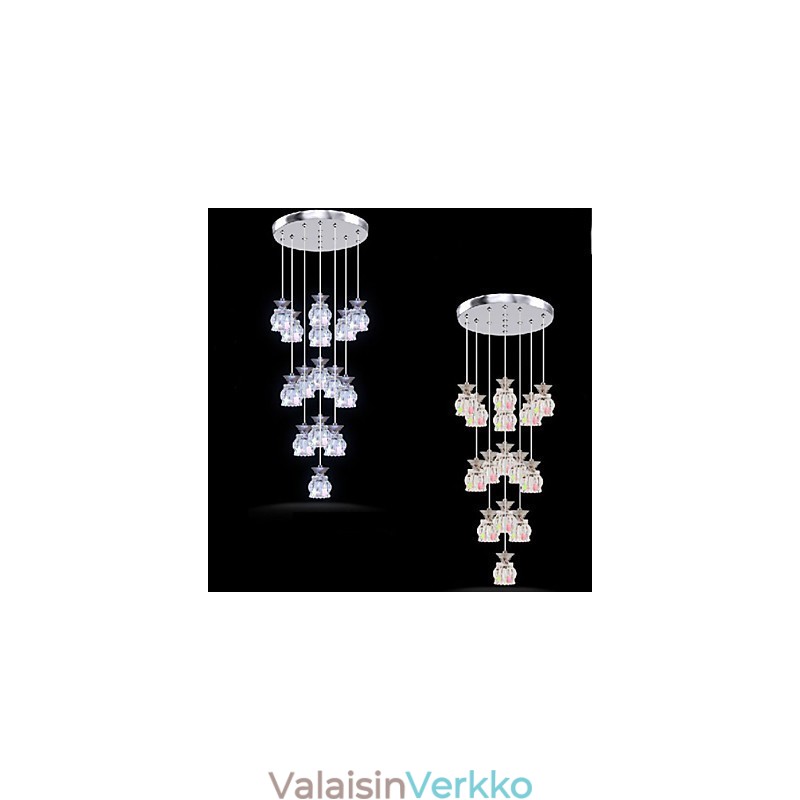 Ravintola 15 Head of Modern Simple Crystal Pendant Riipus