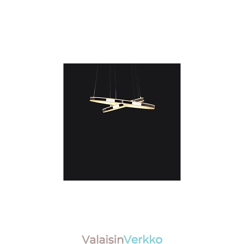 Akryyliriippuvalaisin pyöreä kattokruunu valaistus 2 rengaslamppujen valaisimilla