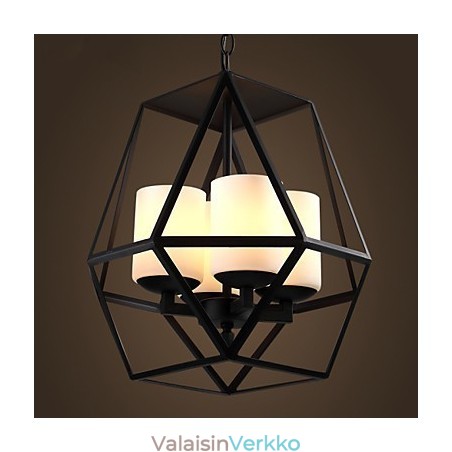 Huipputason Americange Vintage musta Iron Lamp Modern Chandelier Kattokruunu 4 valoa Huipputason Americange Vintage musta Iron Lamp Modern Chandelier Kattokruunu 4 valoa