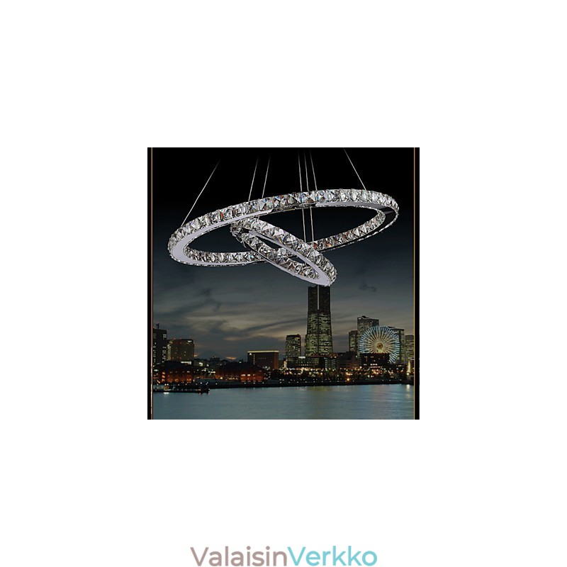 Hotelli riippuvalaisin kristallikruunu valaistus kattolamppujen valaisimet lämpimällä ja viileällä valkoisella
