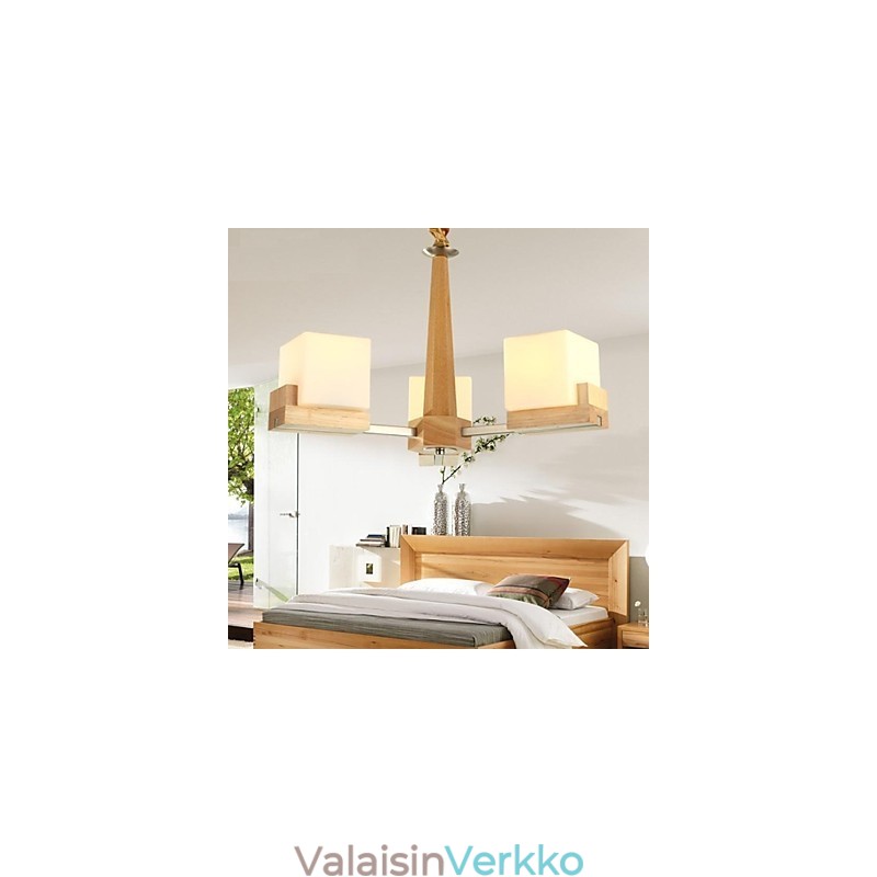 Tammi-riippuvalaisin Kolme valoa tammi ja lasi