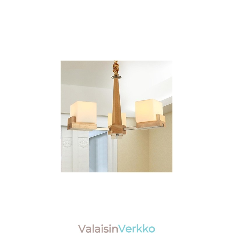Tammi-riippuvalaisin Kolme valoa tammi ja lasi