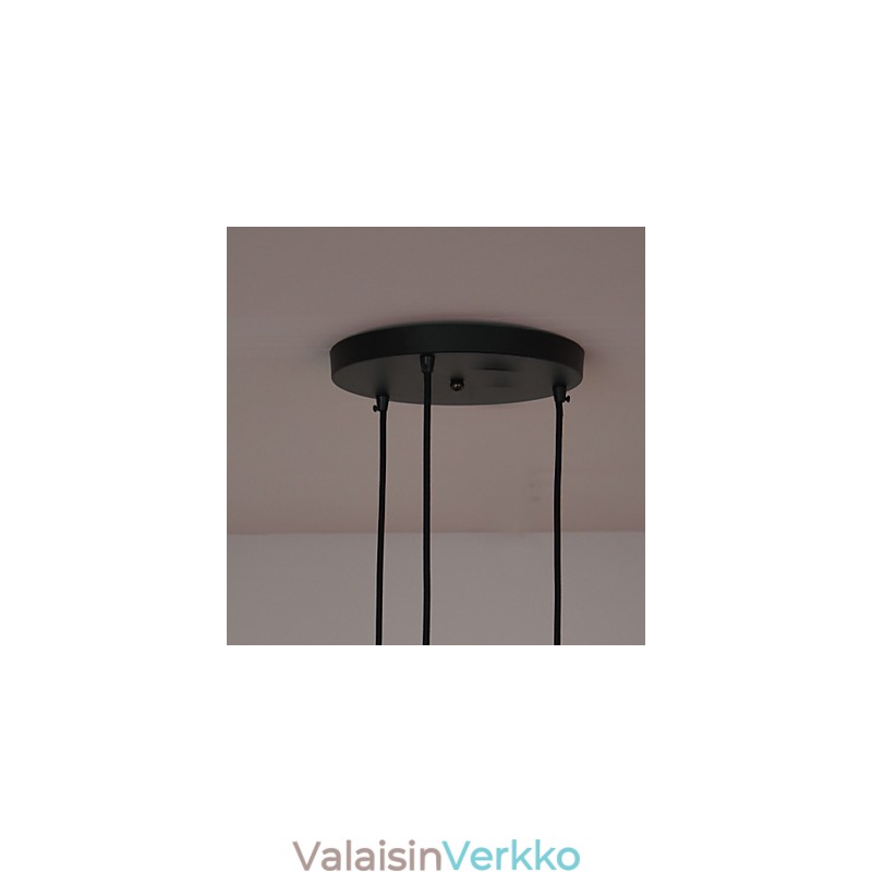 Vintage 3 kevyt riipus rautavarjostimessa