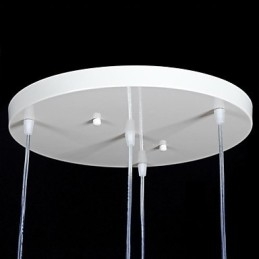 Valkoinen riipus neljä valoa kuvio lasivarjostin Käsin kullattu eurooppalainen retroklassikko