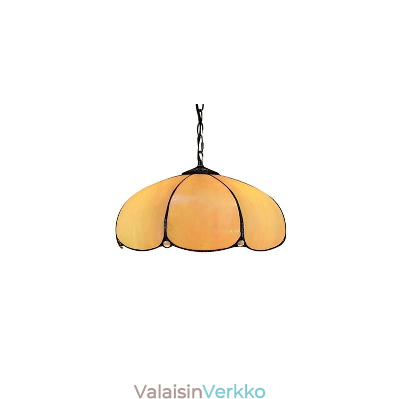 2 vaaleaa riippuvalaisinta oranssina