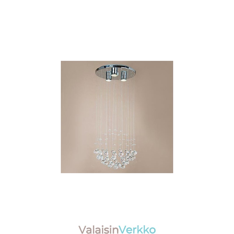 Moderni 3 kevyt uppoteline kristallihelmillä