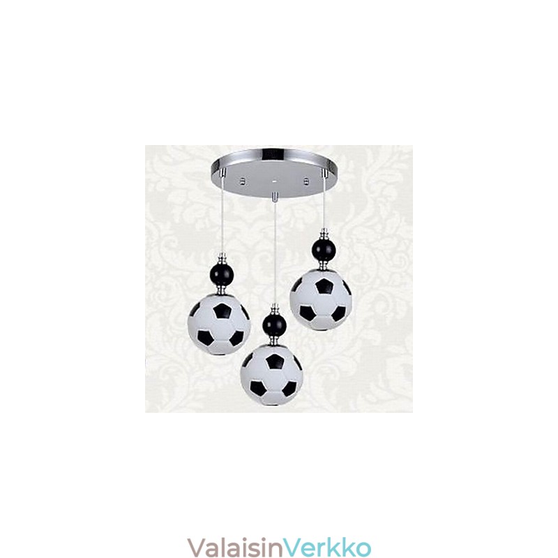 Klassinen moderni jalkapallo pyöreä riippuvalaisin 3 valoa