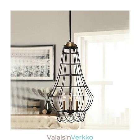 Maalaistyylinen maalaus metalliriippuvalaisin Maalaistyylinen maalaus metalliriippuvalaisin