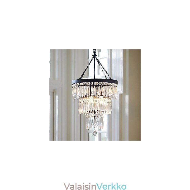 Riipus 3 Light Moderni tyylikäs metallikristallimaalaus