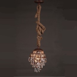 Retro lounge Hamppu Industrial Wind Imitation Crystal Kattokruunu