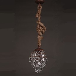 Retro lounge Hamppu Industrial Wind Imitation Crystal Kattokruunu