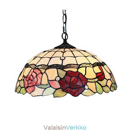 Riippuvalaisin 2 valolla ruusukuvioisessa sävyssä Riippuvalaisin 2 valolla ruusukuvioisessa sävyssä
