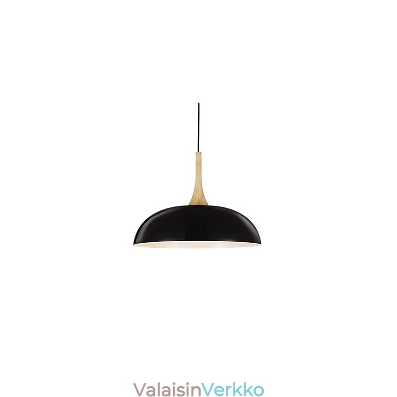 Mini Artistic Riippuvalaisin 1 Kevyt Moderni Yksinkertaisuus Musta Valkoinen Alumiini & Puinen pistorasia