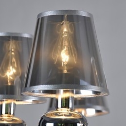 Vintage kattokruunu 6 Light Classic Fabric metallimaalaus